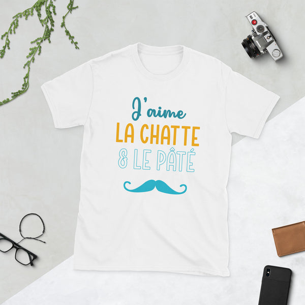 T-shirt humoristique "J'aime la chatte et le pâté"! - Awaï Store
